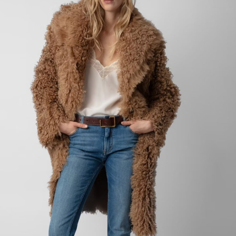 Mady Wavy Sheepskin Coat from Zadig&Voltaire